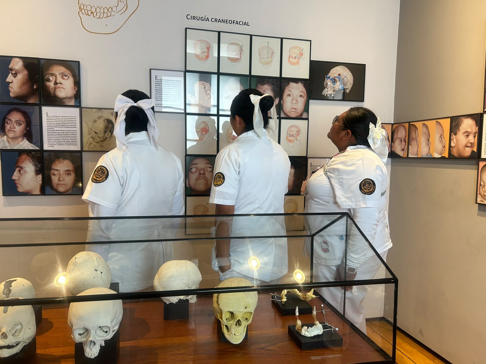 Visita de participantes a una exposición